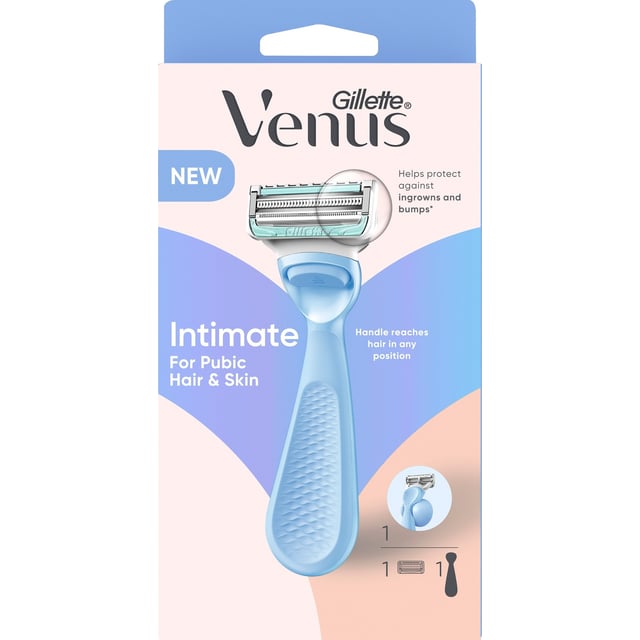 Gillette Venus Intimate Rakhyvel för Intimområdet Med Duschhållare | Intimvård - Hårborttagning intim - Intimrakning,Hudvård - Rakning & hårborttagning - Rakhyvlar | Apoteka