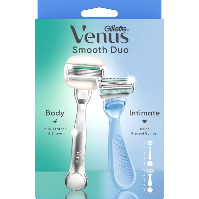 Gillette Venus Duopack Rakhyvel för Intimområdet och ComfortGlide 2 rakblad | Hudvård - Rakning & hårborttagning - Rakhyvlar | Apoteka