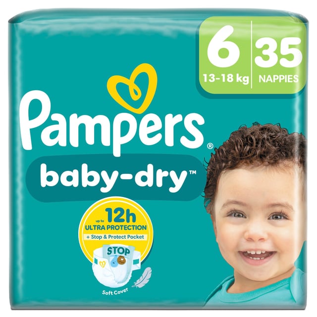 Pampers Baby-Dry Stl 6 (13kg-18kg) 35 st | Baby, barn & förälder - Blöjor & våtservetter - Blöjor | Apoteka