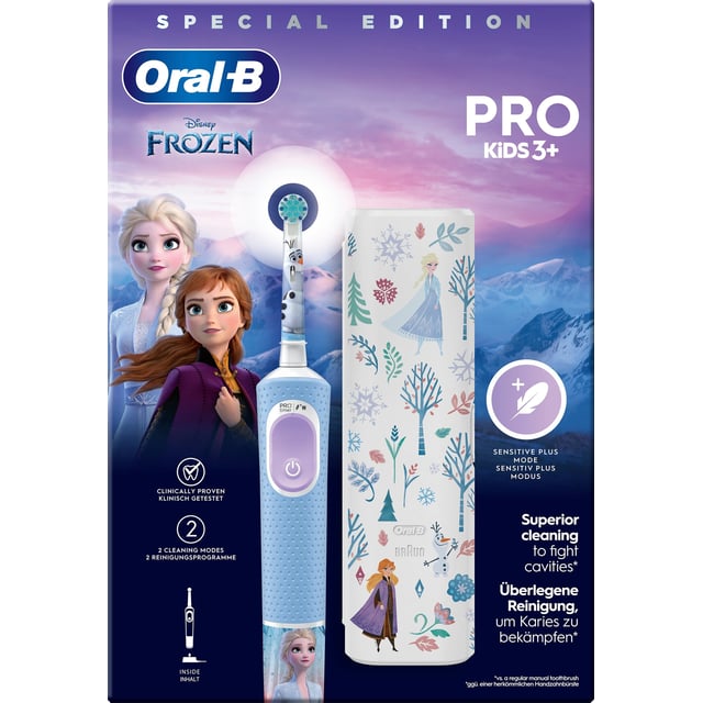 Oral-B Pro Kids Frozen Eltandborste & Resefodral +3 år 1 st | Baby, barn & förälder - Munvård för barn - Eltandborstar för barn,Munvård - Tandborste - Eltandborste | Apoteka