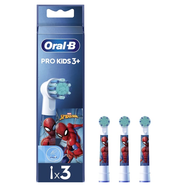Oral-B Pro Kids Tandborsthuvud Spiderman 3 st | Baby, barn & förälder - Munvård för barn - Eltandborstar för barn,Munvård - Tandborste - Tandborsthuvud | Apoteka