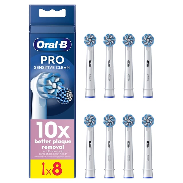 Oral-B Pro Sensitive Clean tandborsthuvuden 8 st | Munvård - Tandborste - Tandborsthuvud,Munvård - Tandborste - Eltandborste | Apoteka