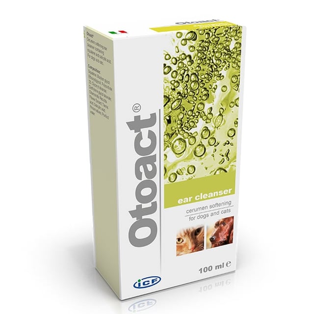ICF Otoact Öronrengöring 100 ml | Djur - Ögon & öron för djur - Öronvård för hund & katt | Apoteka