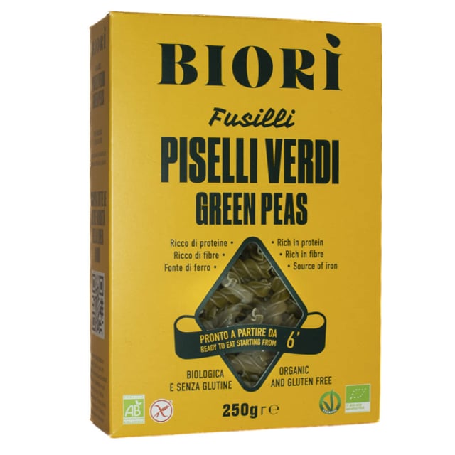 Biori Gröna Ärtor Glutenfri Pasta Fusilli 250g | Mat & dryck - Skafferi - Pasta, ris & nudlar,Mat & dryck - Glutenfritt | Apoteka