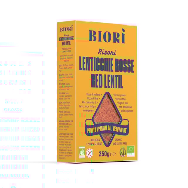 Biori Röda Linser Glutenfri Pasta Risoni 250g | Mat & dryck - Skafferi - Pasta, ris & nudlar,Mat & dryck - Glutenfritt | Apoteka