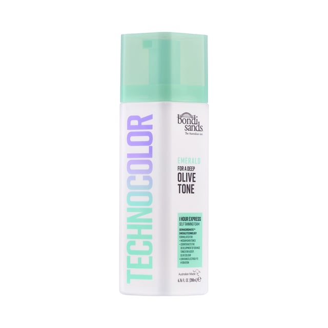 Bondi Sands Technocolor 1 Hour Express Self Tanning Foam Emerald Olive Tone 200 ml | Hudvård - Brun utan sol | Apoteka