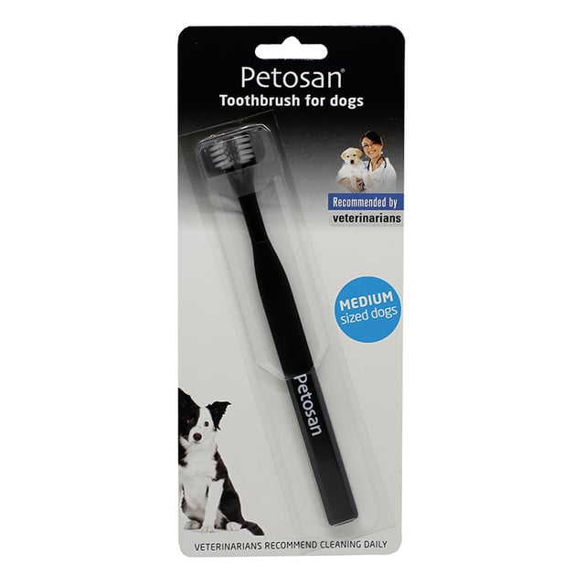 Petosan Dubbeltandborste Hund Medium 1 st | Djur - Munvård för djur - Tandborste & tandkräm för hund | Apoteka
