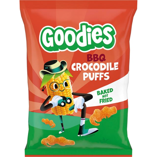 Goodies Crocodile Puffs BBQ 3 år 30 g | Mat & dryck - Barnmat - Barnmat mellanmål,Baby, barn & förälder - Barnmat - Barnmat mellanmål | Apoteka