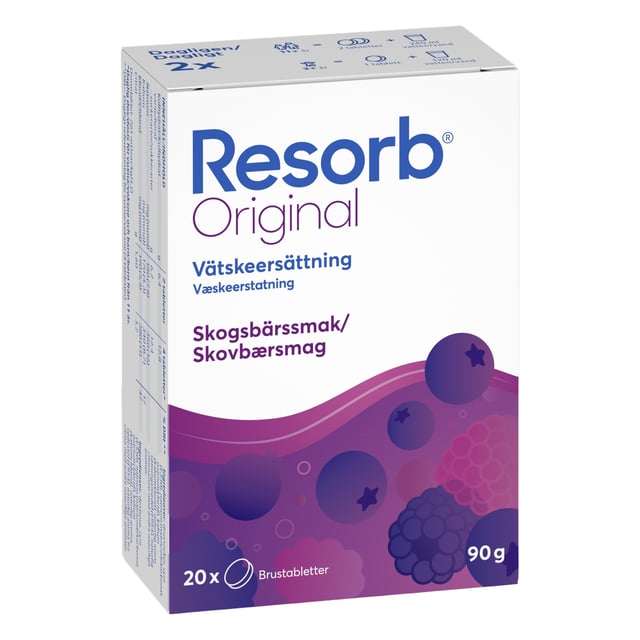 Resorb Original Refresh Vätskeersättning Skogsbär 90 g