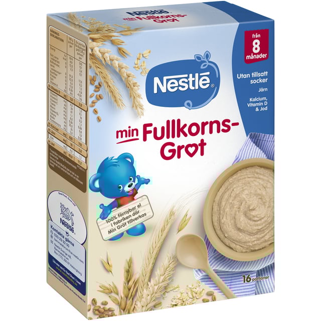 Nestlé Min Fullkornsgröt från 8 månader 450g | Baby, barn & förälder - Barnmat - Gröt | Apoteka