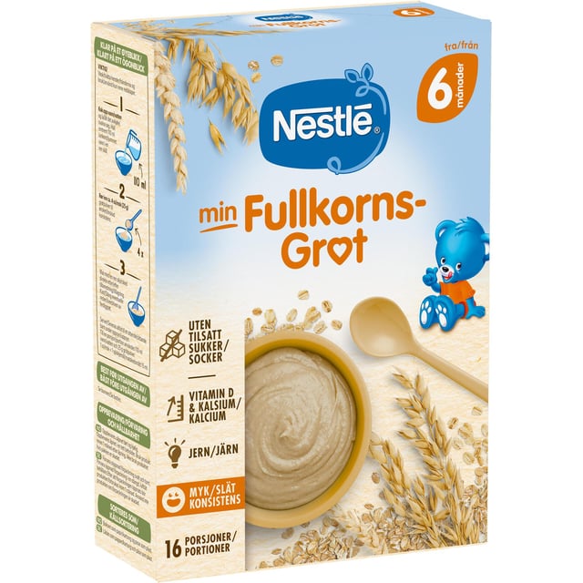 NESTLÉ MIN Fullkornsgröt 6 månader 410 g | Mat & dryck - Barnmat - Gröt,Baby, barn & förälder - Barnmat - Gröt | Apoteka