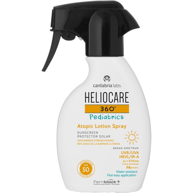 Heliocare Pediatrics Atopic Lotion Spray SPF 50 250 ml | Baby, barn & förälder - Solskydd för barn - Solkräm för barn,Hudvård - Solskydd - Solskydd för ansikte | Apoteka