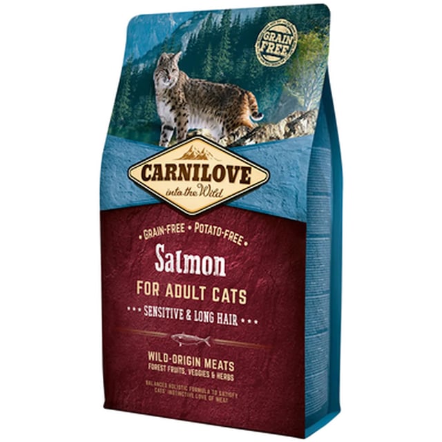 Carnilove Salmon Adult Sensitive Long Hair 2 kg | Djur - Djurfoder & tillskott | Apoteka