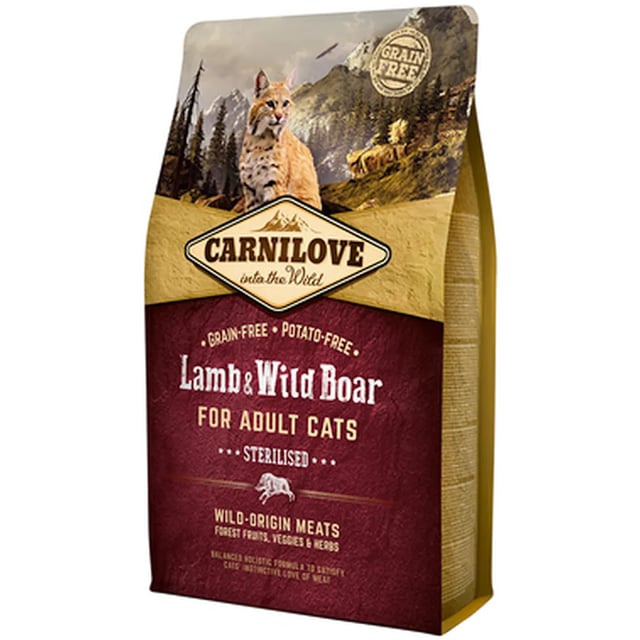 Carnilove Lamb Wild Boar Adult Sterilised 2 kg | Djur - Djurfoder & tillskott | Apoteka