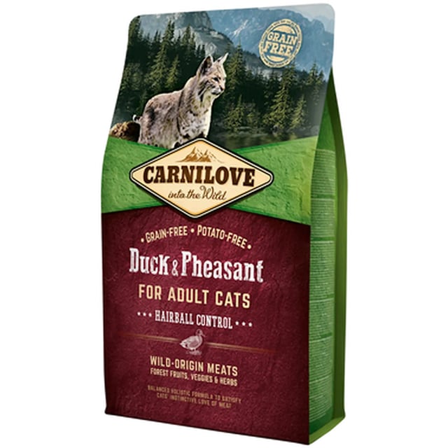 Carnilove Duck Pheasant Adult Hairball Control 2 kg | Djur - Djurfoder & tillskott | Apoteka