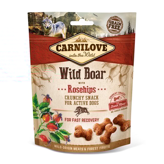 Carnilove Dog Crunchy Snack Wildboar with Rosehips 200 g | Djur - Djurgodis - Hundgodis | Apoteka
