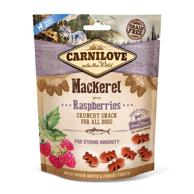 Carnilove Dog Crunchy Snack Mackerel with Raspberry 200 g | Djur - Djurgodis - Hundgodis | Apoteka