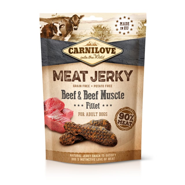 Carnilove Jerky Beef & Beef Muscle Fillet 100 g | Djur - Djurgodis - Hundgodis | Apoteka