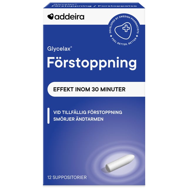 addeira Glycelax Förstoppning 12 suppositorium | Mage & tarm - Förstoppning | Apoteka