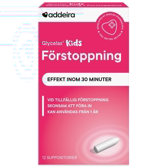 addeira Glycelax Kids Förstoppning 12 suppositorium | Baby, barn & förälder - Lilla apoteket - Mage & tarm hos barn - Förstoppning hos barn,Mage & tarm - Förstoppning | Apoteka