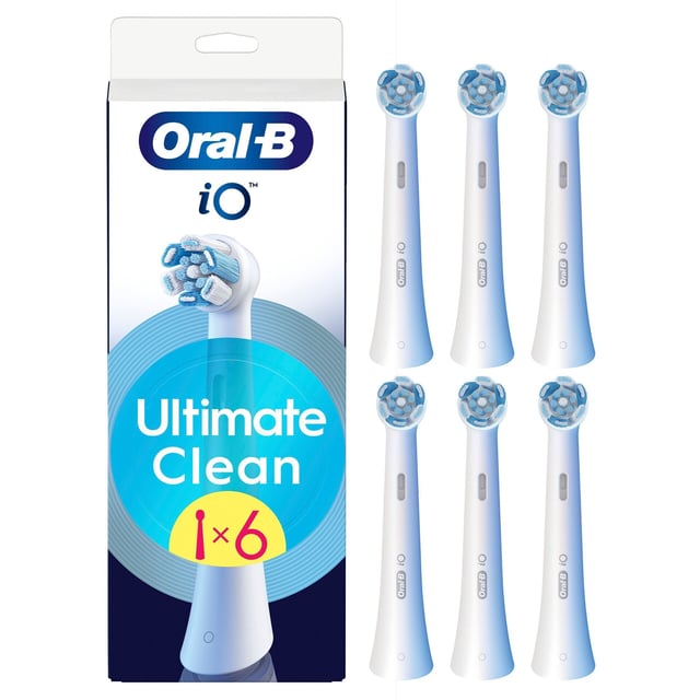 Oral-B iO Ultimate Clean Tandborsthuvuden Vit 6 st | Munvård - Tandborste - Tandborsthuvud | Apoteka