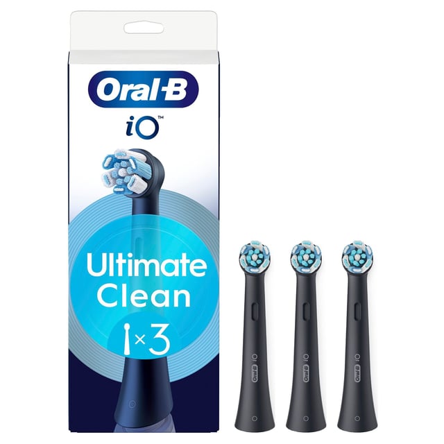 Oral-B iO Ultimate Clean Tandborsthuvuden Svart 3 st | Munvård - Tandborste - Tandborsthuvud | Apoteka
