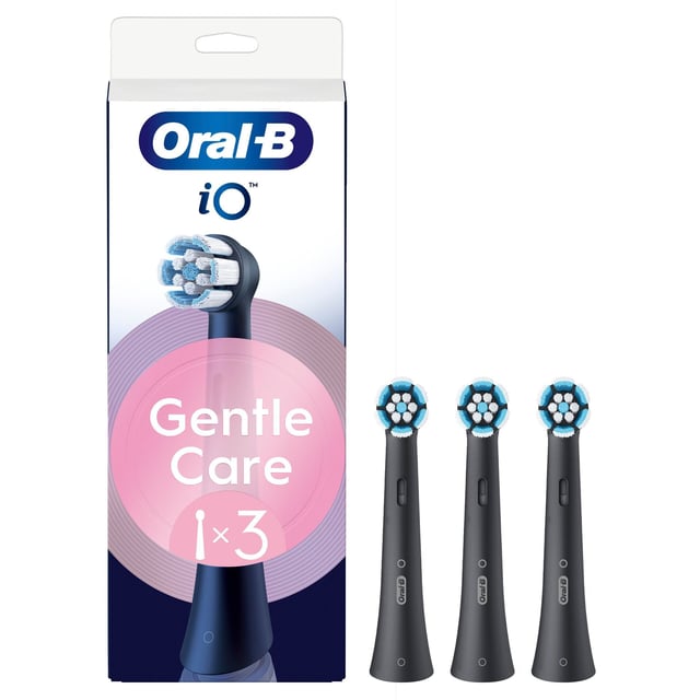 Oral-B iO Gentle Care Tandborsthuvuden Svart 3 st | Munvård - Tandborste - Tandborsthuvud | Apoteka