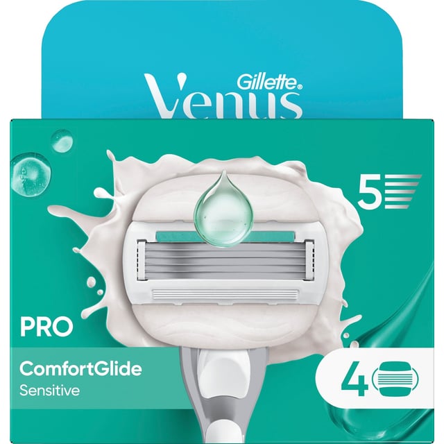Gillette Venus Pro ComfortGlide Sensitive Rakblad 4 st | Hudvård - Rakning & hårborttagning - Rakblad | Apoteka