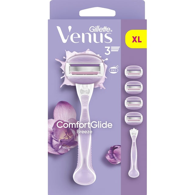 Gillette Venus ComfortGlide Breeze Rakhyvel Och 4 st Rakblad