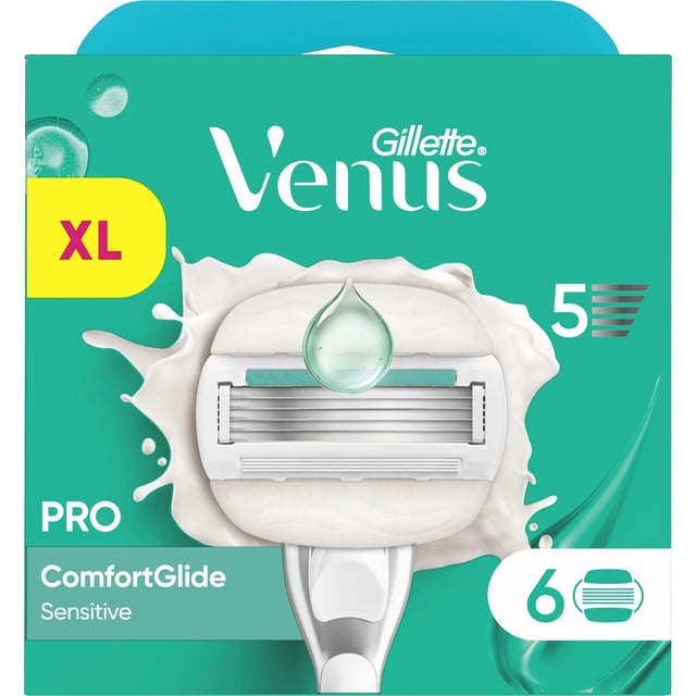Gillette Venus Pro ComfortGlide Sensitive rakblad 6 st | Hudvård - Rakning & hårborttagning - Rakblad | Apoteka