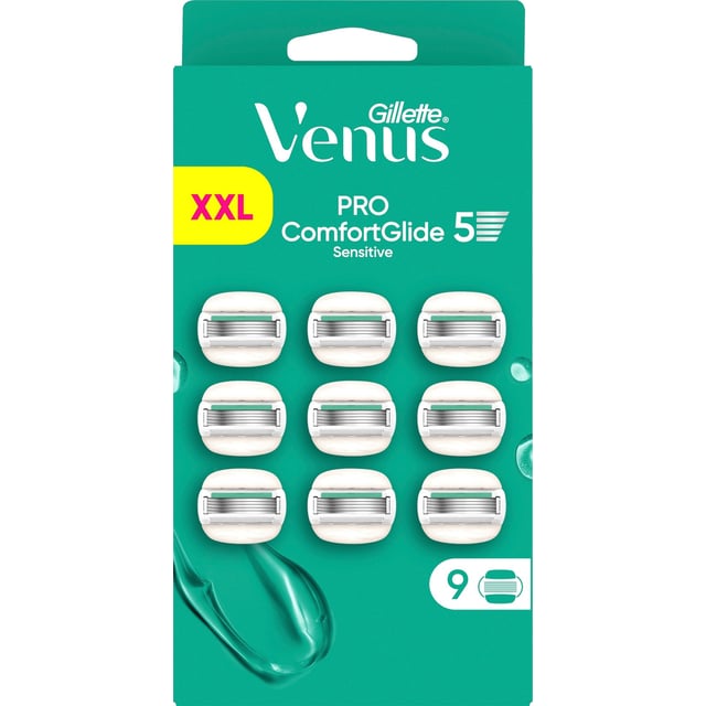 Gillette Venus Pro ComfortGlide Sensitive Rakblad 9 st | Hudvård - Rakning & hårborttagning - Rakblad | Apoteka