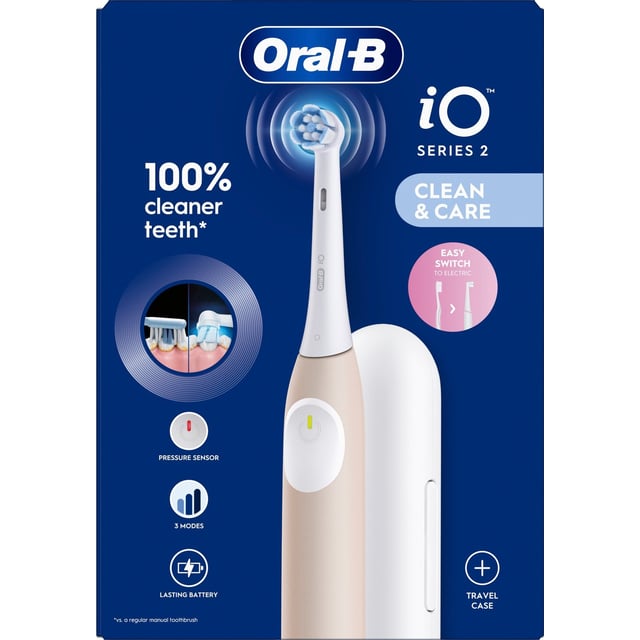 Oral-B iO 2 Eltandborste Calm Pink med resefodral | Munvård - Tandborste - Eltandborste | Apoteka