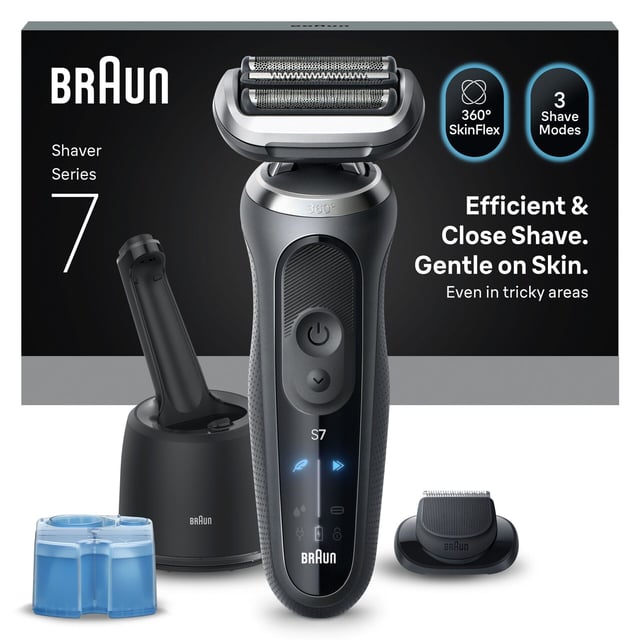 Braun Series 7 Elektrisk Rakapparat, SmartCare Center, +1 Tillbehör, 72-G7200CC, Grå | Hudvård - Rakning & hårborttagning - Rakapparat | Apoteka
