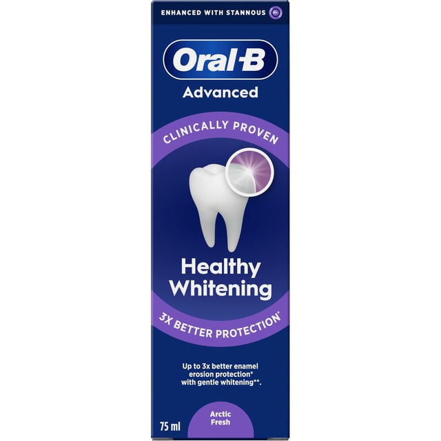 Oral-B Advanced Healthy Whitening Arctic Fresh Tandkräm 75 ml | Munvård - Tandkräm | Apoteka