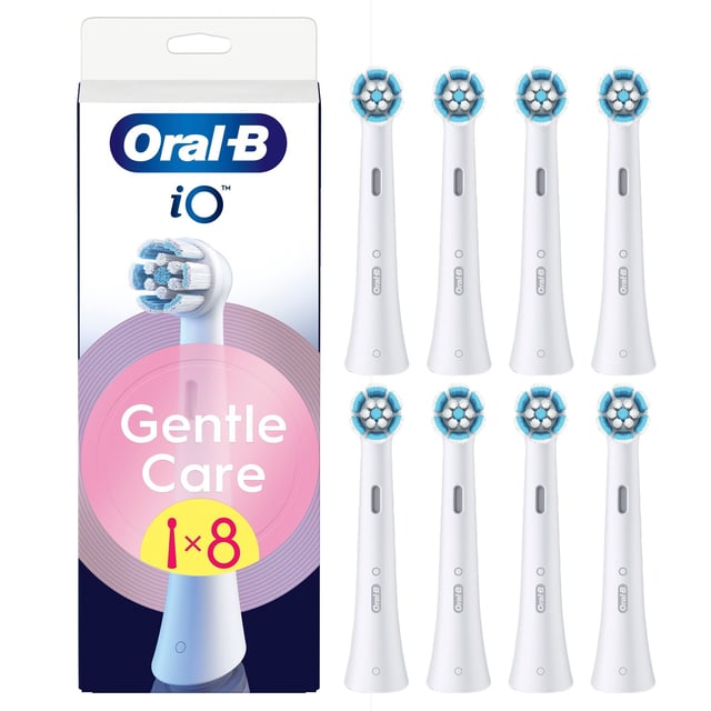 Oral-B iO Gentle Care Tandborsthuvuden Vit 8 st | Munvård - Tandborste - Tandborsthuvud | Apoteka