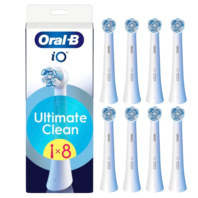 Oral-B iO Ultimate Clean Tandborsthuvuden Vit 8 st | Munvård - Tandborste - Tandborsthuvud | Apoteka