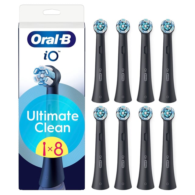 Oral-B iO Ultimate Clean Tandborsthuvuden Svart 8 st | Munvård - Tandborste - Tandborsthuvud | Apoteka