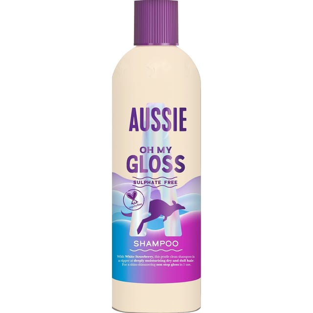 Aussie Oh My Gloss Schampo 300 ml | Hårvård - Schampo - Schampo för torrt hår | Apoteka