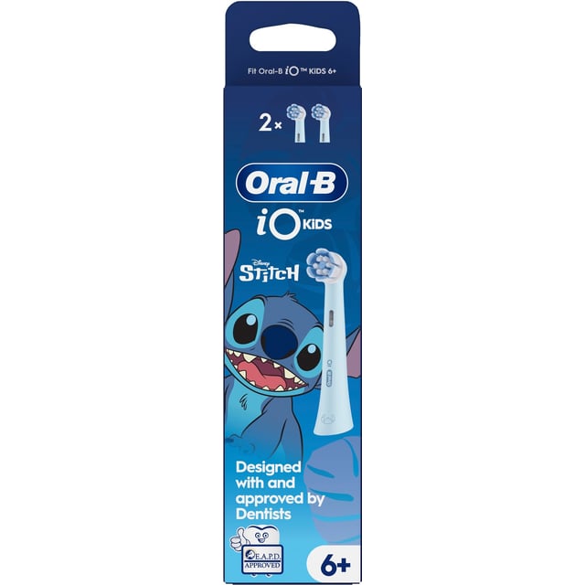 Oral B iO Kids Disney Stitch Tandborsthuvuden för Barn över 6 år 2 st | Baby, barn & förälder - Munvård för barn - Eltandborstar för barn,Munvård - Tandborste - Tandborsthuvud | Apoteka