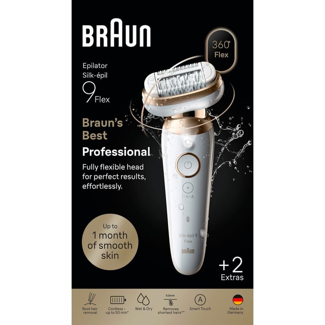 Braun Silk épil 9 Flex Wet & Dry Epilator 9 011 3D Guld | Hudvård - Rakning & hårborttagning - Epilering & IPL | Apoteka