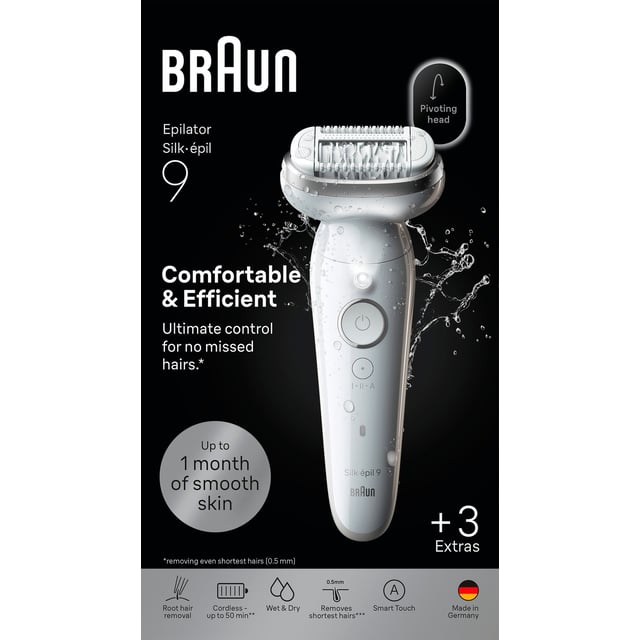 Braun Silk épil 9 Wet & Dry Epilator 9 030 Silver | Hudvård - Rakning & hårborttagning - Epilering & IPL | Apoteka