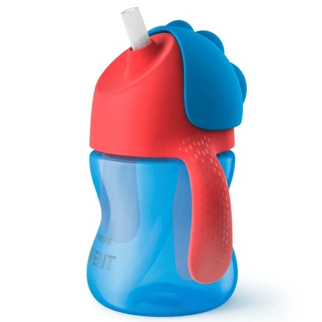 Philips Avent Sugrörsmugg Bendy Blå & Röd 200 ml | Baby, barn & förälder - Mata - Pipmuggar & glas | Apoteka