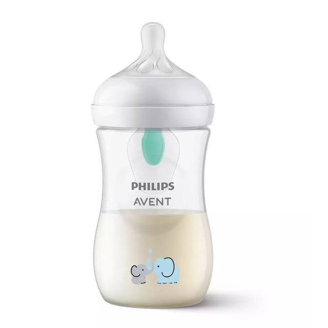 Philips Avent Natural Response Nappflaska med Airfree-ventil Elefanttryck 260ml | Baby, barn & förälder - Mata - Nappflaskor & vällingflaskor | Apoteka