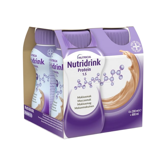 Nutridrink Protein Mocca Näringsdryck 4 x 200 ml | Viktkontroll - Kosttillägg | Apoteka