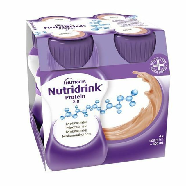 Nutridrink Protein 2.0 Moccasmak 4 x 200 ml | Viktkontroll - Kosttillägg | Apoteka