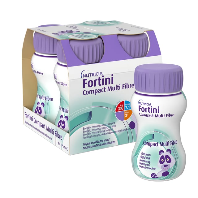 Fortini Compact Multi Fibre Neutral 4x125 ml | Baby, barn & förälder - Barnmat - Tillskottsnäring,Mat & dryck - Barnmat - Tillskottsnäring,Viktkontroll - Kosttillägg | Apoteka
