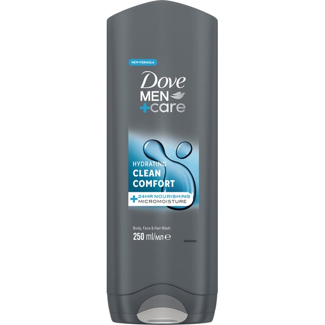 Dove Men+Care Hydrating Clean Comfort Shower gel 250 ml | Hudvård - Hudvård för män - Kroppsvård för män - Duschtvål & bodylotion | Apoteka