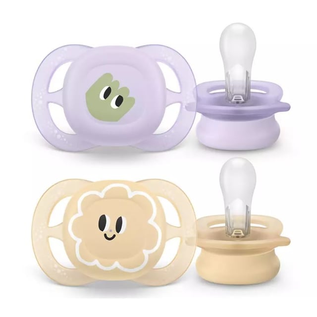 Philips Avent Soother Ultra Start Napp Lila/Gul 0+ månader 2 st | Baby, barn & förälder - Nappar & napphållare - Nappar för nyfödda,Baby, barn & förälder - Nappar & napphållare - Nappar | Apoteka