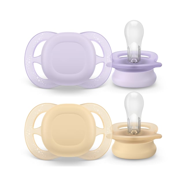 Philips Avent Ultra Start Napp 0 till 2 månader Lila Beige 2 st | Baby, barn & förälder - Nappar & napphållare - Nappar för nyfödda | Apoteka