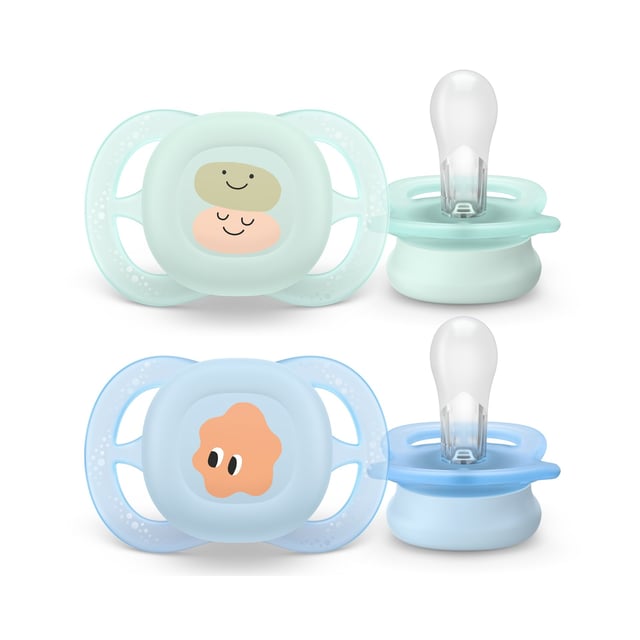 Philips Avent Ultra Start Napp 0 till 2 månader Grön Blå Motiv 2 st | Baby, barn & förälder - Nappar & napphållare - Nappar för nyfödda | Apoteka